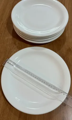 46 PRATOS RASOS OXFORD 27CM EM PORCELANA BRANCA