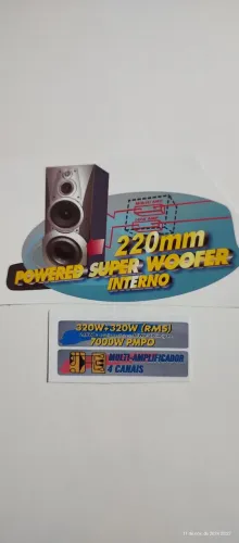 Adesivo aparelho de som Mini system aiwa n6
