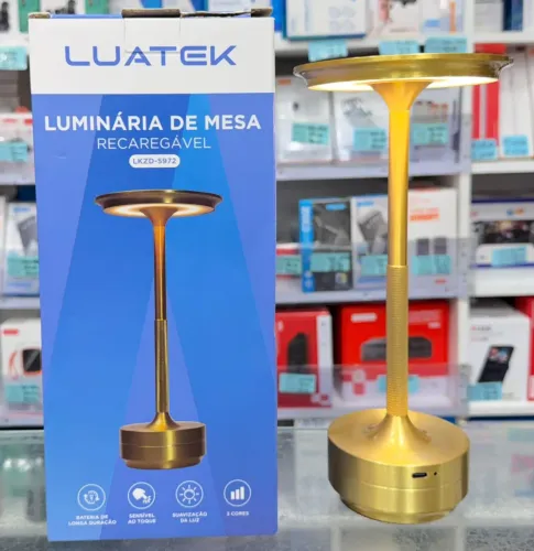? Luminária de Mesa LED Luatek Recarregável - R$99