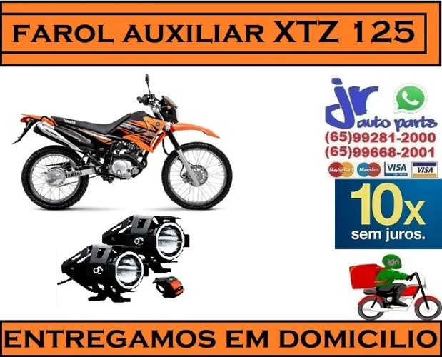 Par Farol Auxiliar Milha Yamaha XTZ 125 Angel Eyes U7