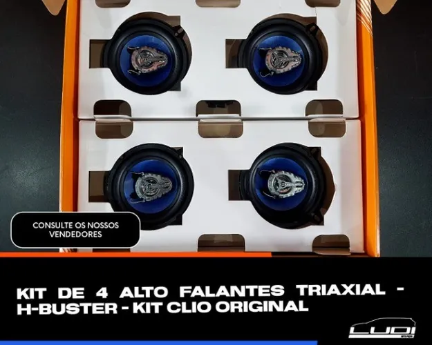 kit de 4 alto falantes trixial - h-buster - kit clio original.