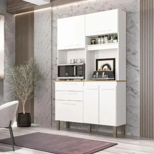 Armário Kit Cozinha Compacto 5 Portas 2 Gav. 1.10M. São Produtos Novos Direto da Fábrica