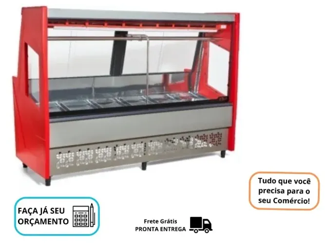 Balcão de Açougue 2M Polar Vermelho