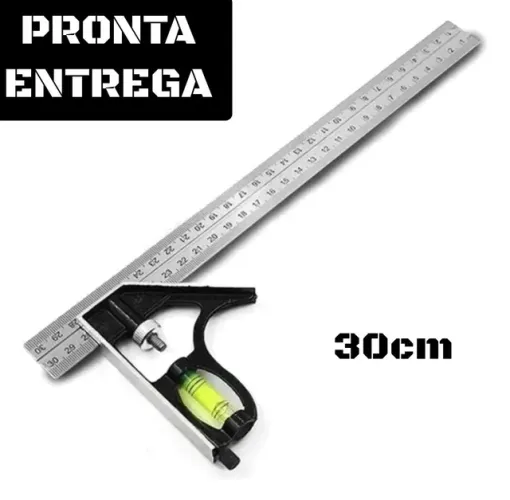 ESQUADRO COMBINADO EM AÇO INOX 