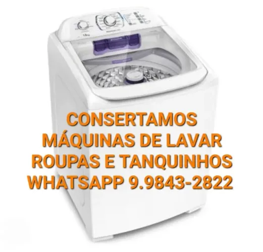 Consertamos Máquinas de Lavar Roupas e Tanquinhos.