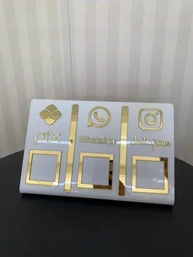 Placa de Pix/Whatssap/Intagram p/ loja 