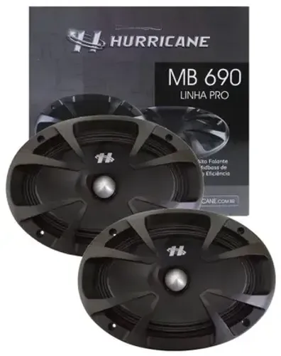 Par Alto Falante Medio Grave Hurricane Pro Mb690 6X9 460W
