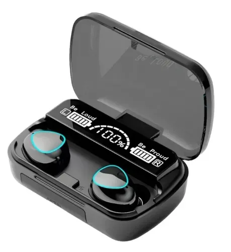 Fone de Ouvido Sem Fio F9 Preto - Bluetooth 5.0 Com Display - TWS True Wireless - Preto