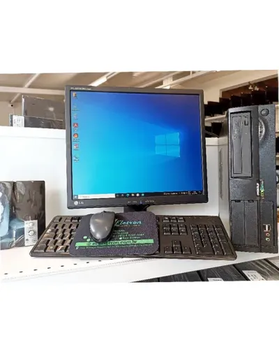 Kit Computador Completo Core i3 Monitor 19" Pol. Quadrado Mouse e Teclado Caixinha de Som 