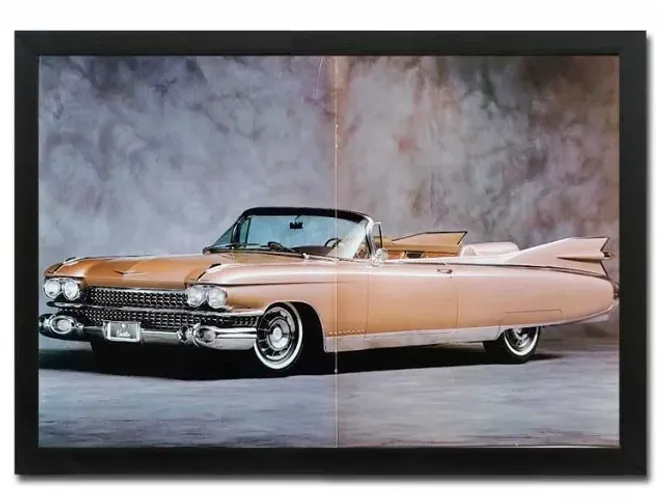 Cadillac Eldorado ou Coupe De Ville - Quadro / pôster decorativo com matéria de revista
