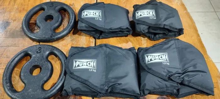 Kit peso musculação academia 