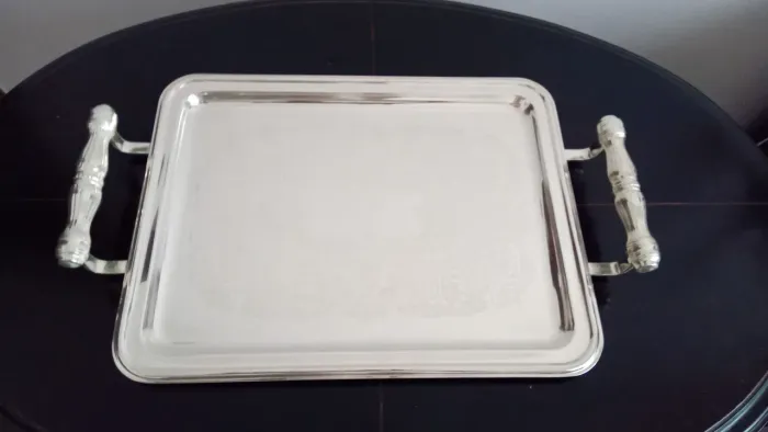 Bandeja com banho de prata