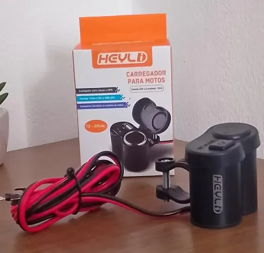 Tomada Moto Usb Carregador Celular Isqueiro Adaptador 12v 