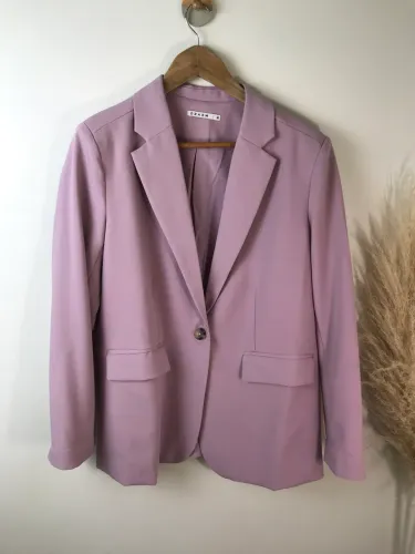 Blazer reto alongado roxo dzarm M (novo)