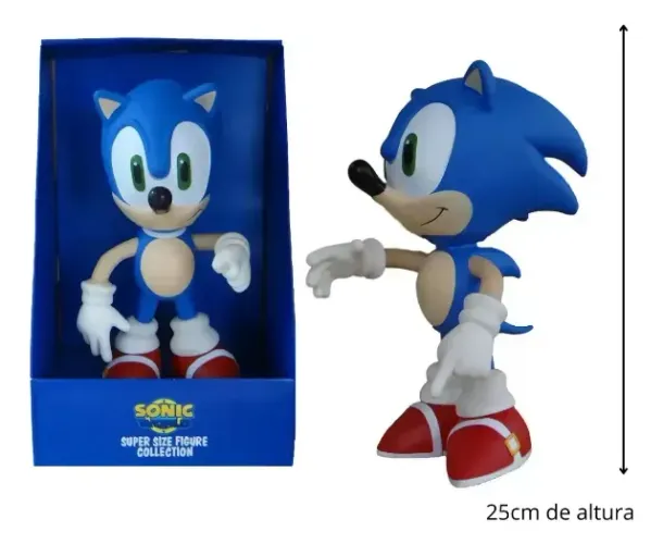Bonecos Grandes 25cm - Sonic Collection Caixa Novo - Vinil Loja Coimbra Computadores
