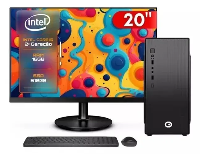 Computador Completo Intel Core i5, 16GB RAM, SSD 512GB  Monitor 20" L