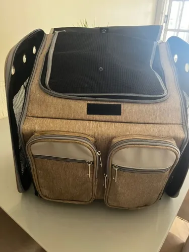 Bolsa Mochila Transporte Pet Com Rodinhas Cães Gatos Luxo Ventilada Confortável Espaçosa M