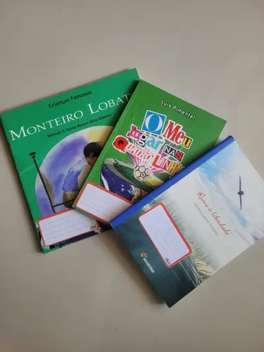 Kit 3Livros infantis [Monteiro Lobato] [O meu lugar nas quatro linhas] [Rumo a liberdade]