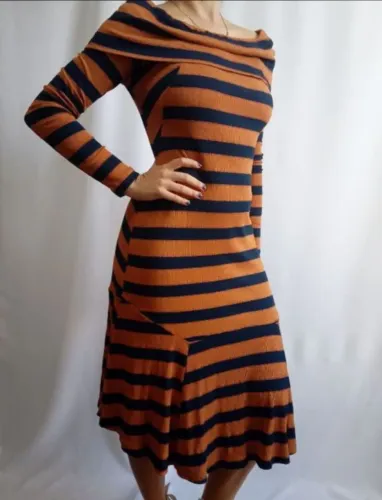 Vestido listrado Maria Filó