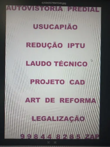Autovistoria/Projetos/Legalização/Planta baixa/Usucapião/Laudos Técnicos/Iptu 