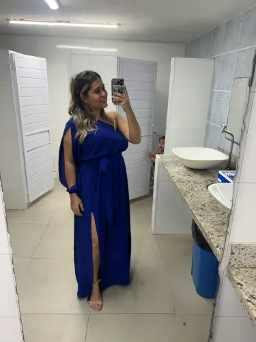 VENDE-SE VESTIDO AZUL MARINHO FESTA