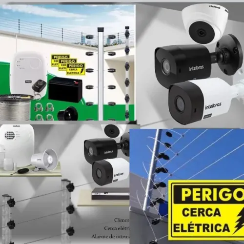 Cerca elétrica, câmera de segurança, Alarme residencial, interfone, concertina 