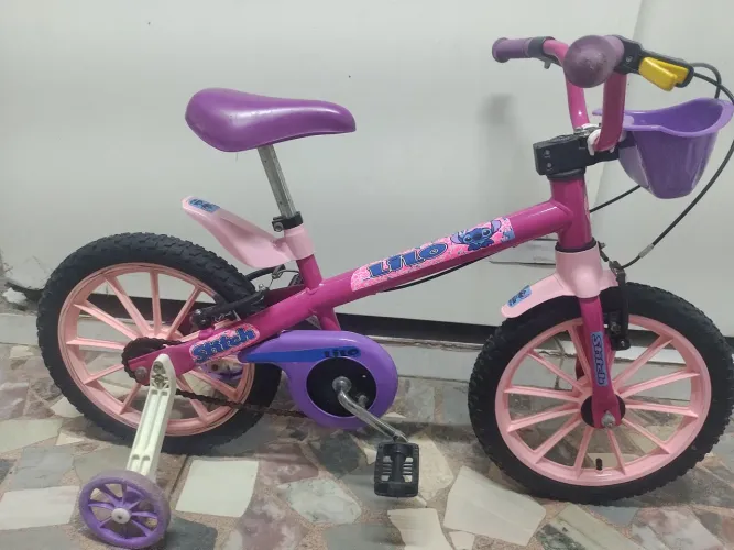 Bicicleta aro 16 do Lilo Stich