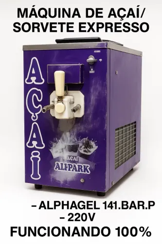 Máquina de Açaí / Sorvete Expresso Alphagel - 141.BAR.P - 220V - Funcionando 100%