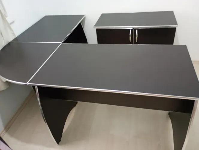 COMBO Mesa de escritório em L + Armário de Escritório 