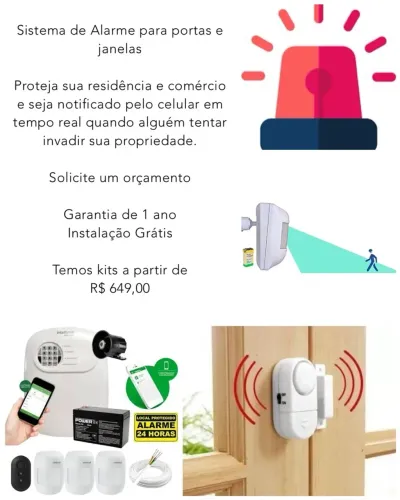Alarmes e Sensores - Promoção 