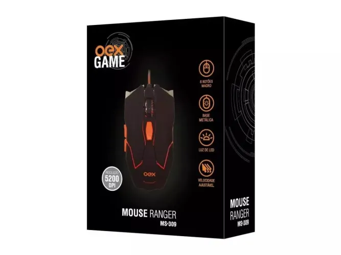 MOUSE GAMER 5200 DPI OEX RANGER MS309