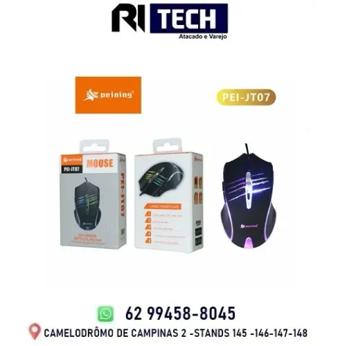 Mouse Usb Gamer Óptico 6D 3600DPI 6 Botões Led