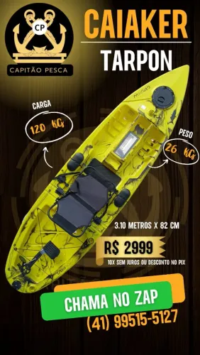 Caiaque Tarpon - Ideal para Pesca Esportiva