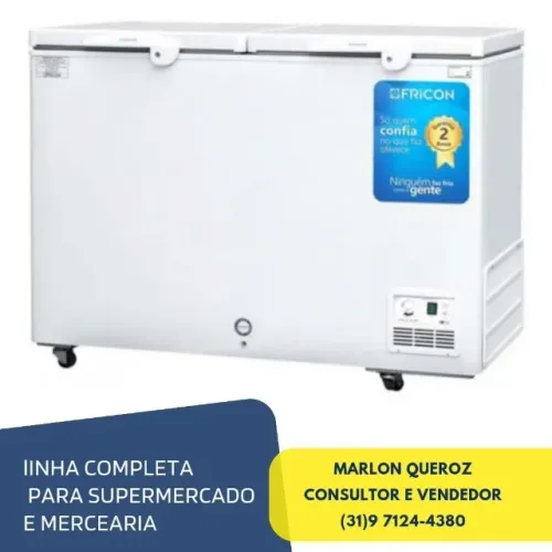 Freezer Horizontal Tampa Cega Fricon 503 Litros