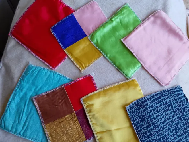 Descanso copos/pratos-Sousplats tecido em patchwork