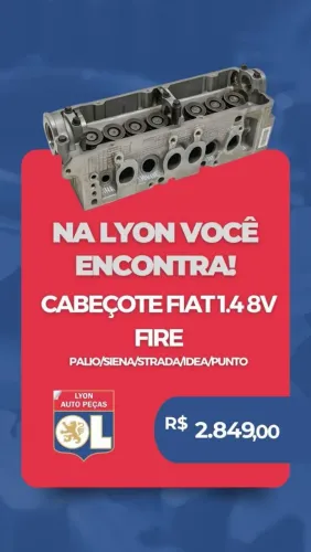 Cabeçote Fiat 1.4 8V Fire - Lyon Auto Peças