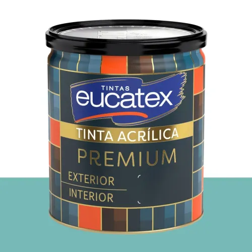 Tinta Acrílica Acetinada Eucatex Mar Caribenho 800 ml
