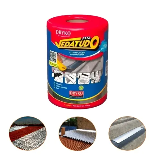 MANTA ASFÁLTICA VEDA TUDO ALUMINIZADA 20X10M DRYKO