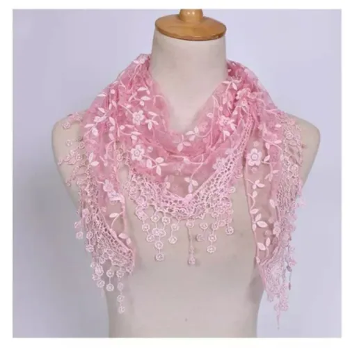 Lenço de Rendado - Rosa