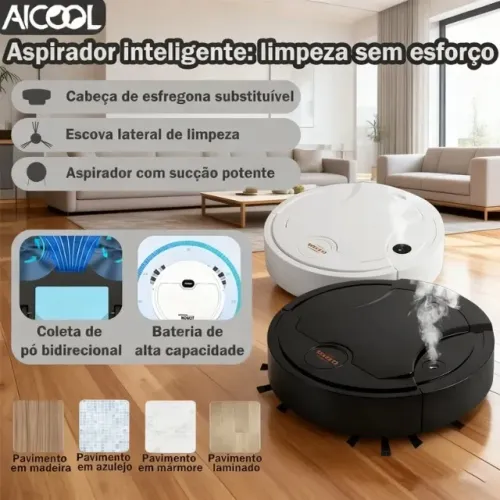 Promoção Shopee! Robô Varredor/Aspirador 3 em 1 - Limpeza Doméstica Fácil