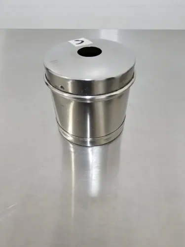 Porta Algodão em Inox Hospitalar / Veterinário - Médio R$69,00