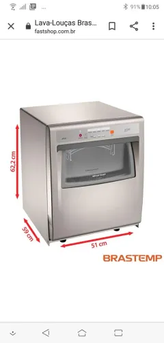 Lava-louças Brastemp 8 serviços 110V - Bom estado