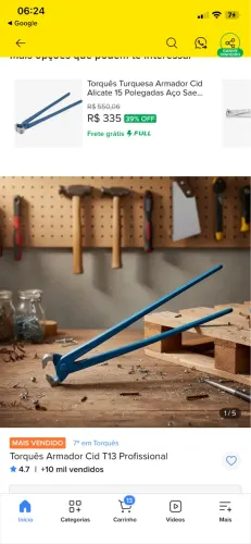 Torquês armador profissional cid T13