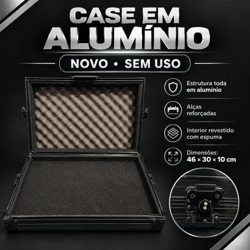 pedalboard preto em alumínio