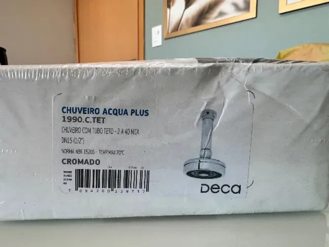 Chuveiro de teto cromado Deca