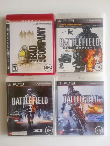 Jogos ps3 original - Coleção Battlefield - FAÇO OLX PAY!