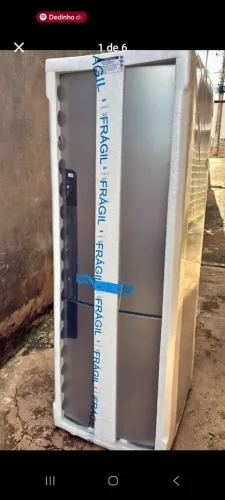 Geladeira cônsul inox 399 litros na caixa entrega