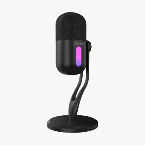 Microfone Gamer Condensador Pcyes Volini Black Vulcan - Mgvlnbv *ENTREGA GRÁTIS*
