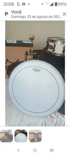 Pele de bumbo remo porosa 18polegads nova e um pedal de bateria Michael