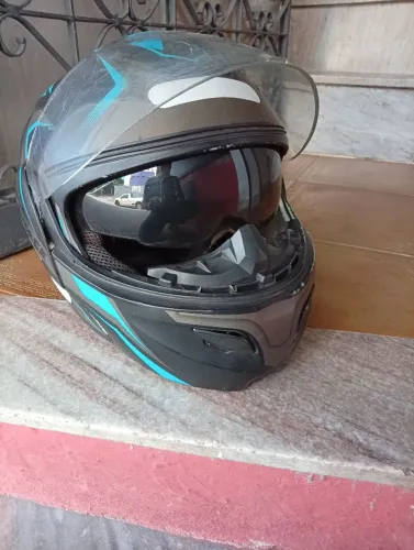 Capacete de caça Hsa Attack articulado, troco em bike.